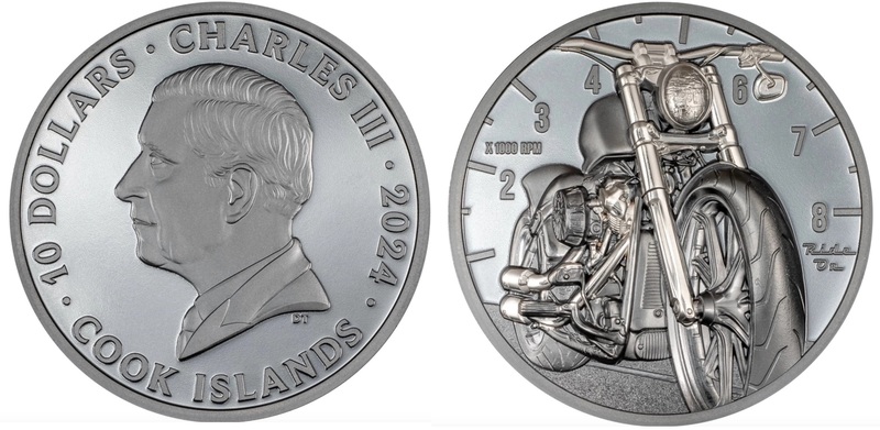 Острова Кука анонсировали новую коллекционную монету с мотоциклом