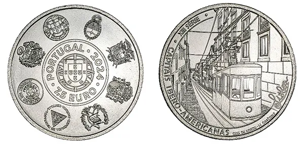 Нацбанк Португалии выпустил коллекционную монету с трамваем Лиссабона