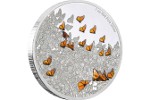 Перелет бабочек запечатлен на коллекционной монете