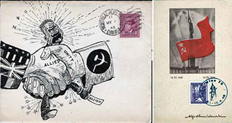 «Крепкое рукопожатие» Победа союзников во Второй мировой войне на конвертах и почтовых марках несоциалистических стран 1945–1946 годов