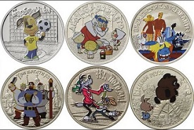 Памятные монеты 2022: Российская (советская) мультипликация
