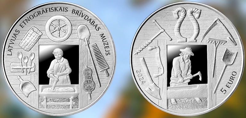 Банк Латвии ввел в обращение памятную монету в честь 100-летия Этнографического музея