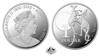 Драчливые кенгуру попали на австралийскую монету