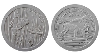 Лягушка, олень и стрекоза появились на новой словацкой монете