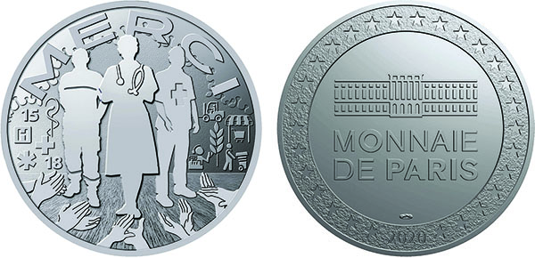 Памятная медаль MERCI,Монетный двор Парижа